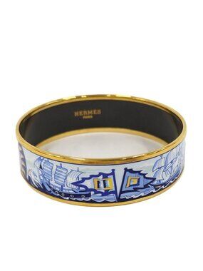 Hermes Enamel Bangle Bracelet